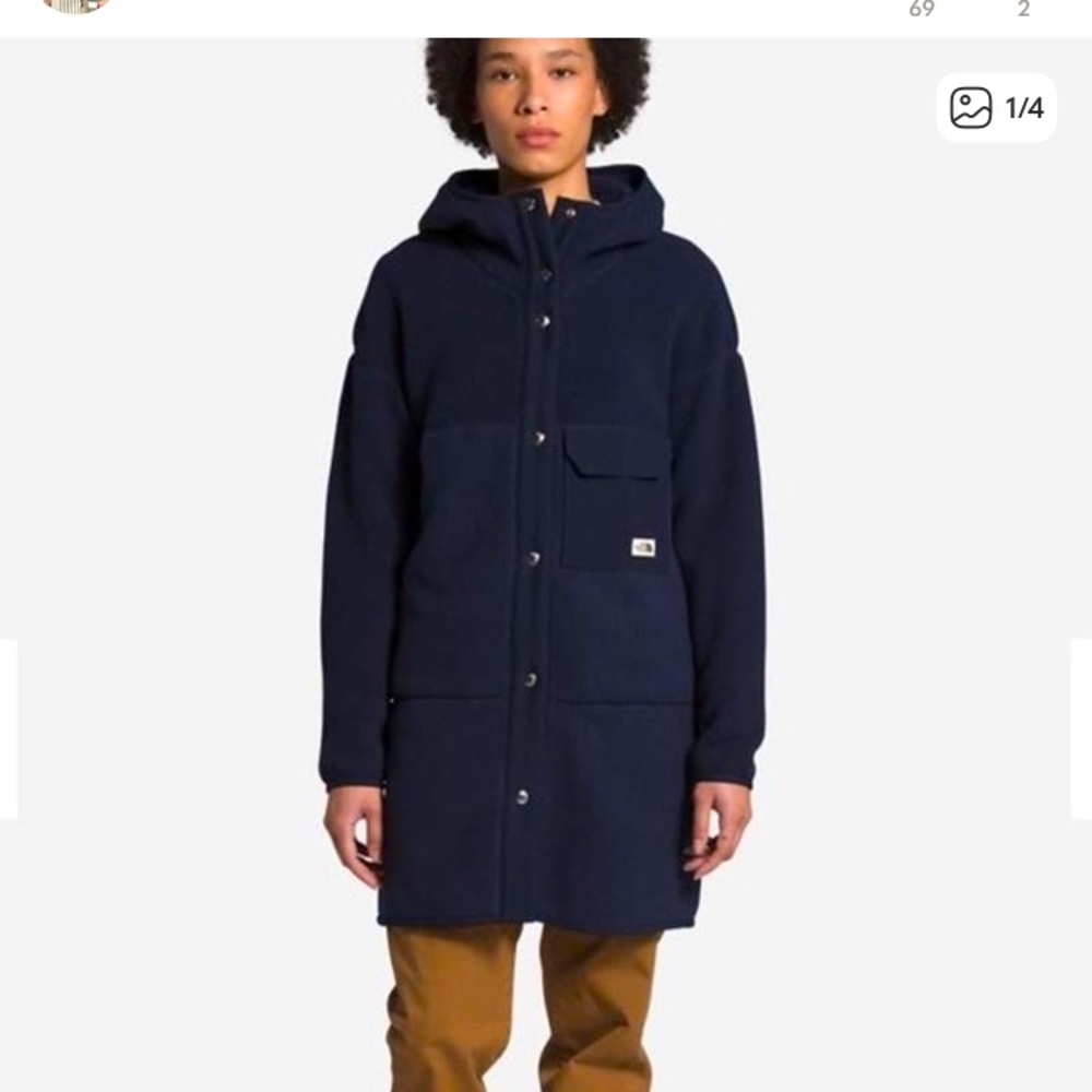 North Face Cragmont parka length fleece, XS